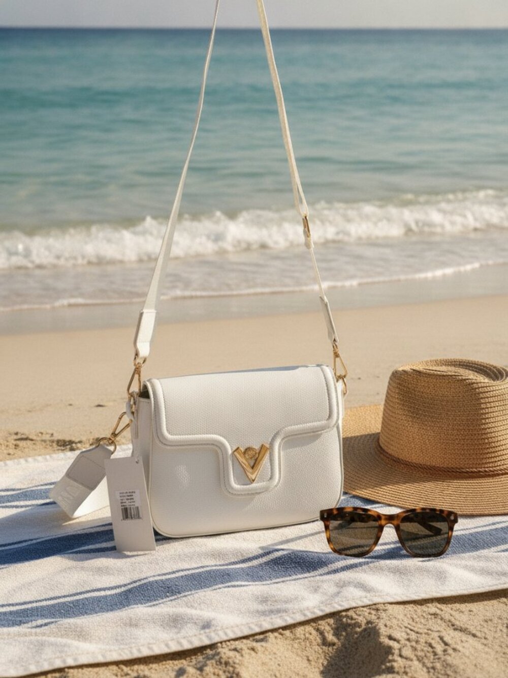 NWT VALENTINO ORLANDI WHITE CROSSBODY BAG + SMALL WALLET